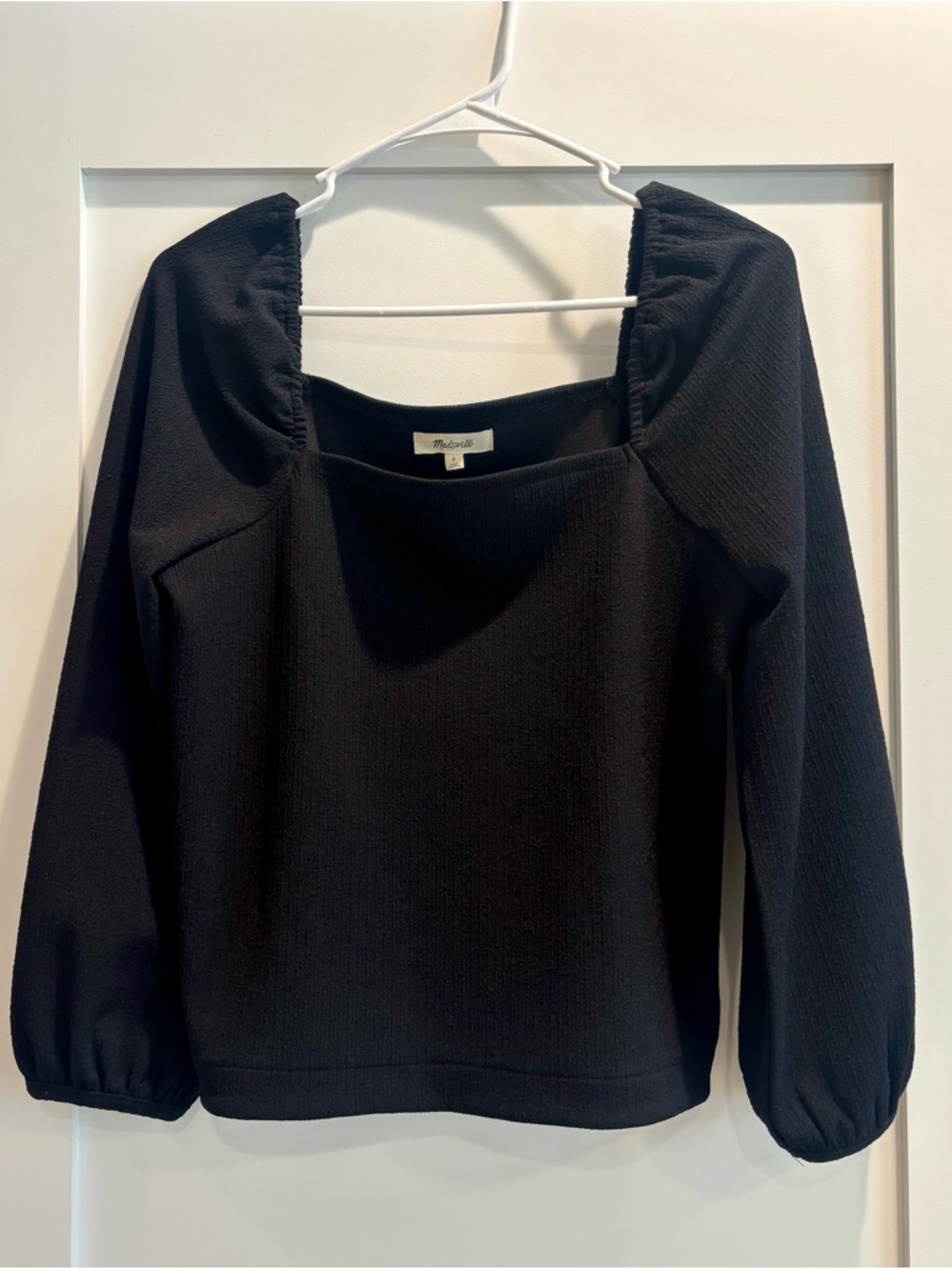 Madewell Black, Square-Neck Top